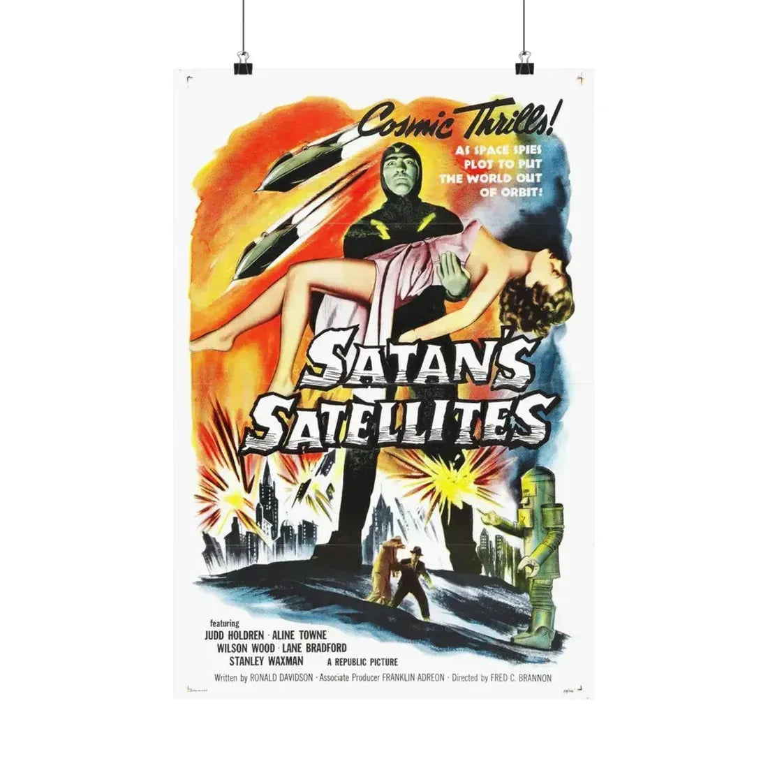 SATAN'S SATELITES 1958 - Paper Movie Poster 16″ x 24″ Matte - The Sticker Space
