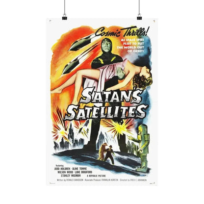SATAN'S SATELITES 1958 - Paper Movie Poster 16″ x 24″ Matte - The Sticker Space