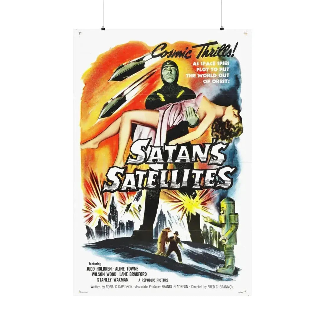 SATAN'S SATELITES 1958 - Paper Movie Poster 36" x 54" Matte - The Sticker Space
