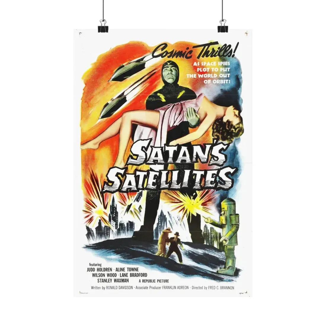 SATAN'S SATELITES 1958 - Paper Movie Poster - The Sticker Space