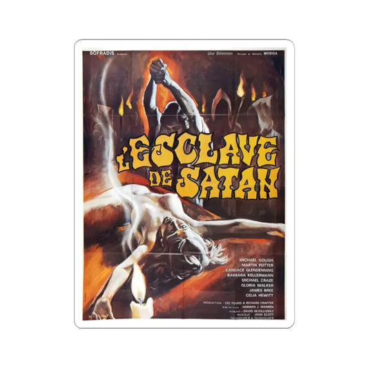 SATAN'S SLAVE (2) 1976 Movie Poster - STICKER Vinyl Kiss-Cut Decal 2 Inch White - The Sticker Space