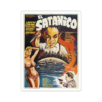 SATANIC 1968 Movie Poster - STICKER Vinyl Kiss-Cut Decal 6 Inch White - The Sticker Space
