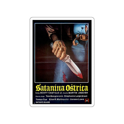 SATAN'S BLADE 1984 Movie Poster STICKER Vinyl Die-Cut Decal-White-The Sticker Space