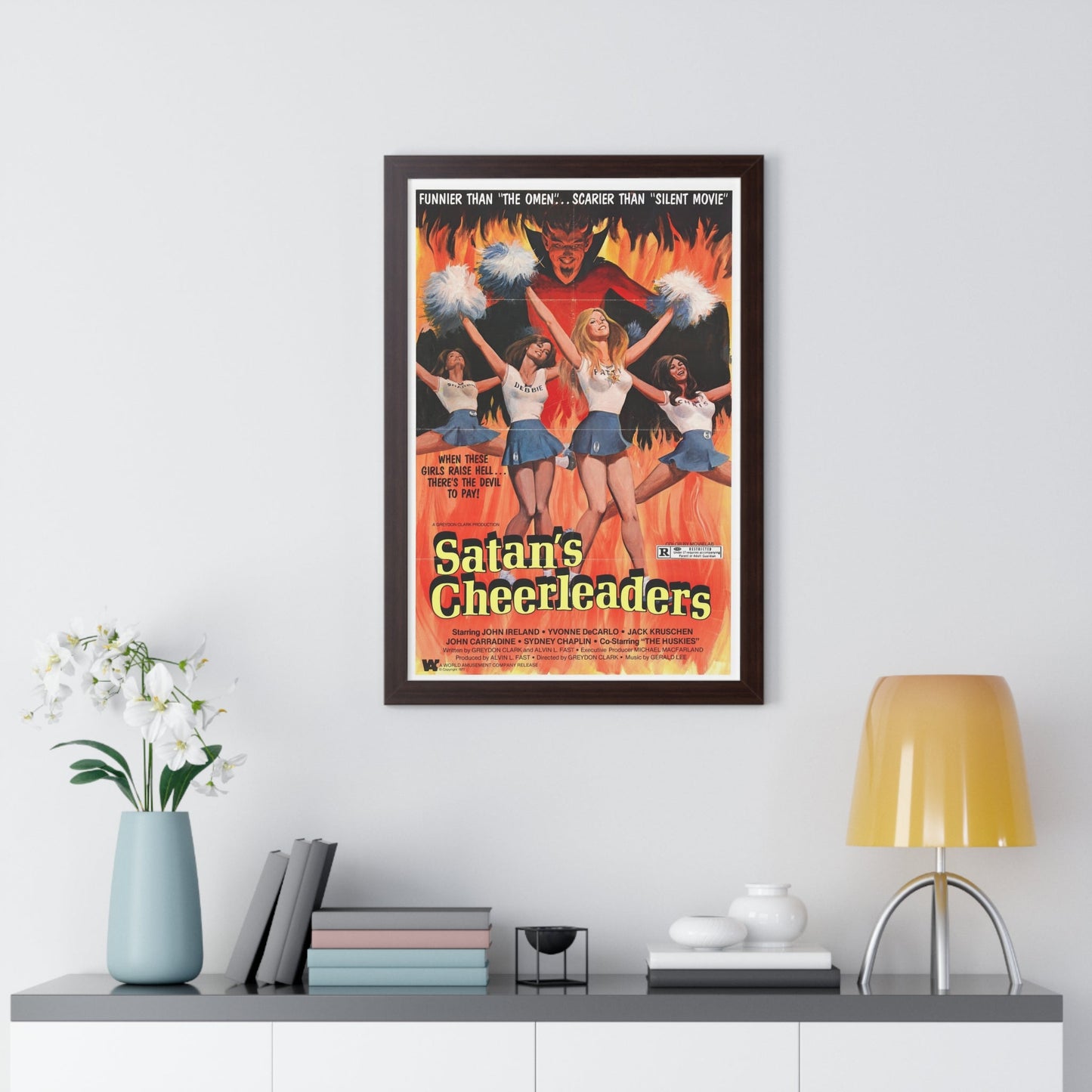 SATAN'S CHEERLEADERS 1977 - Framed Movie Poster-The Sticker Space