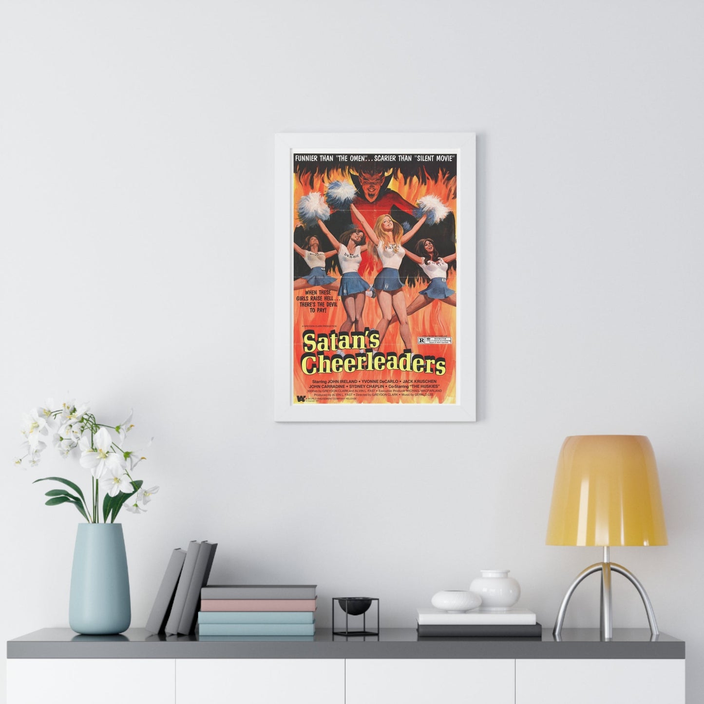 SATAN'S CHEERLEADERS 1977 - Framed Movie Poster-The Sticker Space