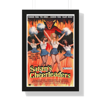 SATAN'S CHEERLEADERS 1977 - Framed Movie Poster-16″ x 24″-The Sticker Space