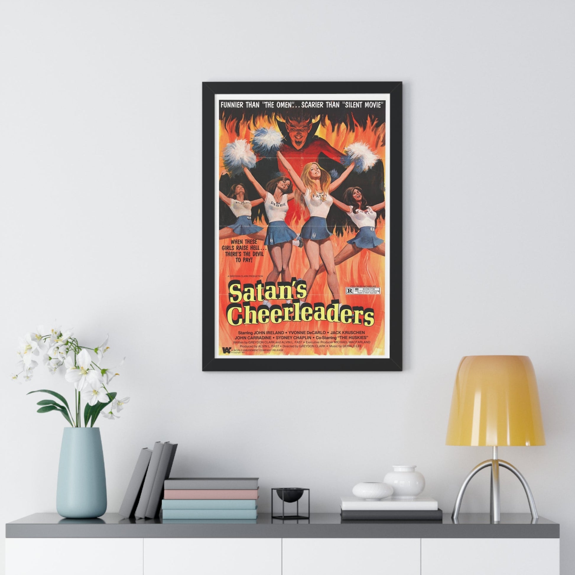 SATAN'S CHEERLEADERS 1977 - Framed Movie Poster-The Sticker Space