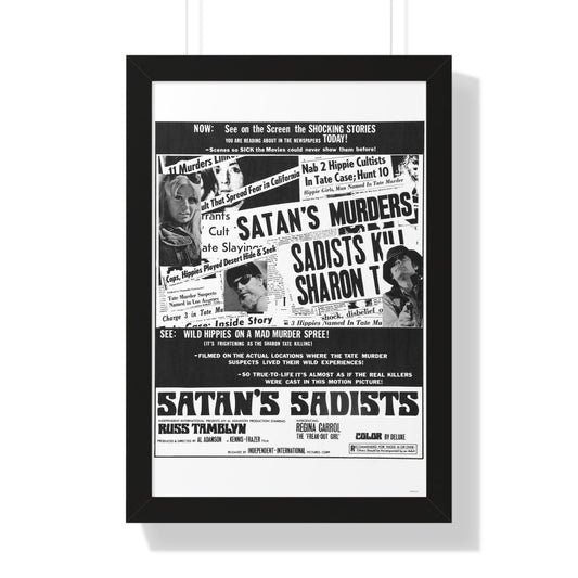 SATAN'S SADISTS 1969 - Framed Movie Poster-16″ x 24″-The Sticker Space