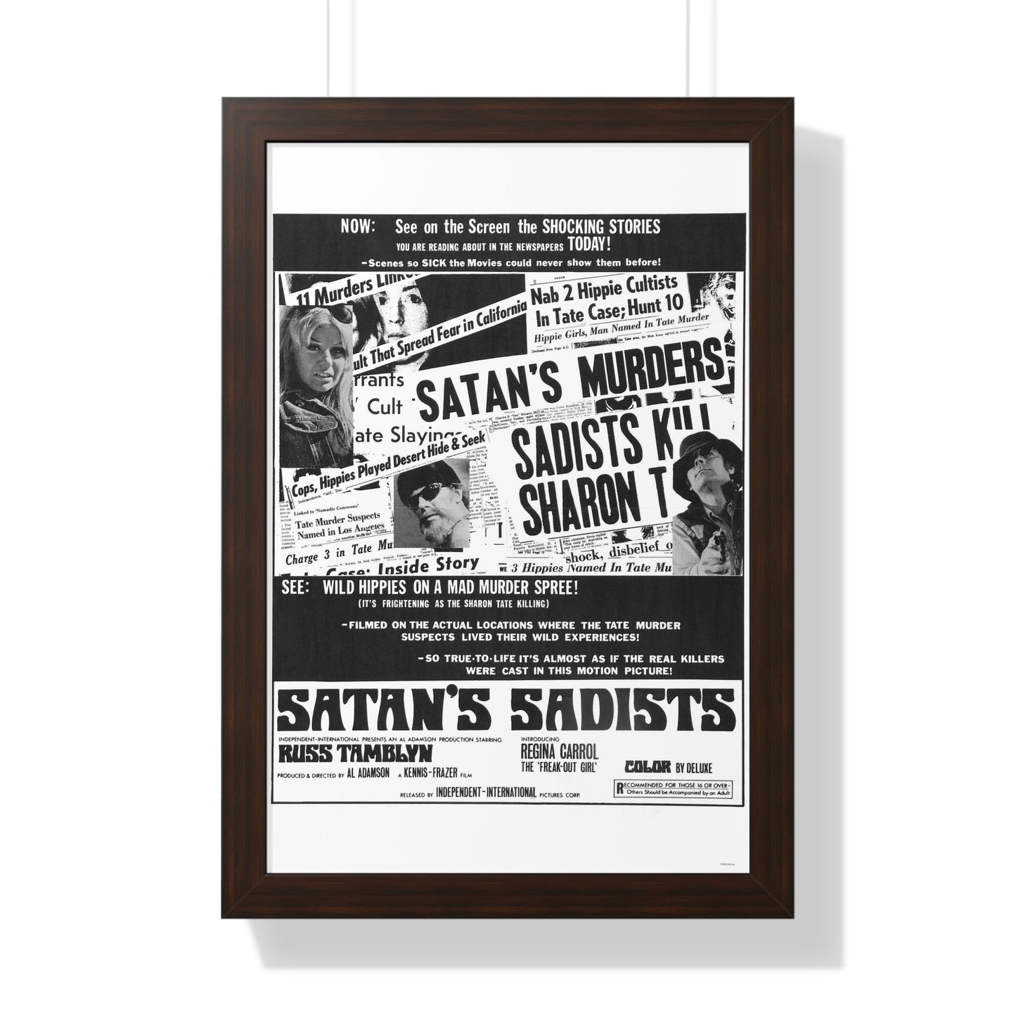 SATAN'S SADISTS 1969 - Framed Movie Poster-16″ x 24″-The Sticker Space