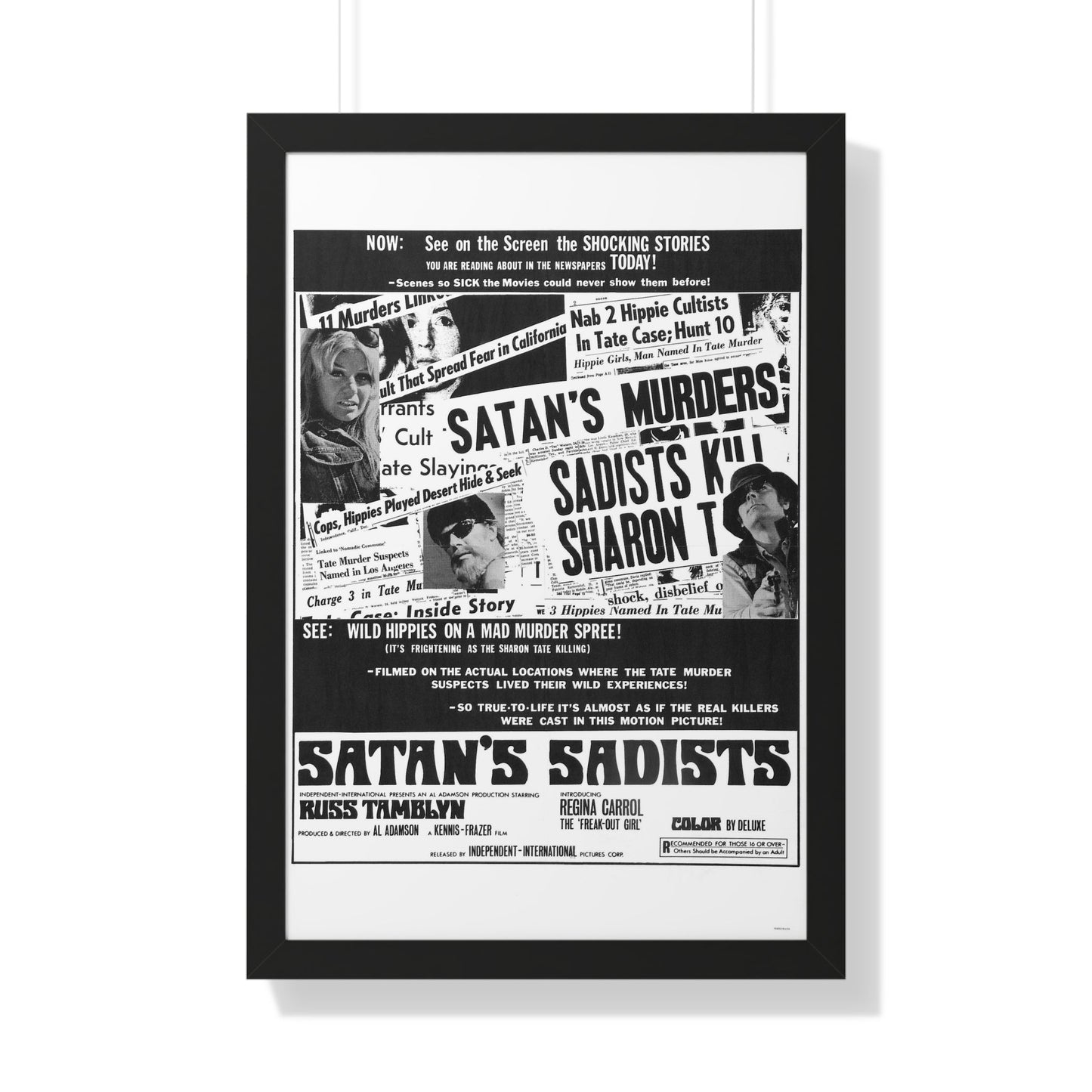 SATAN'S SADISTS 1969 - Framed Movie Poster-20" x 30"-The Sticker Space