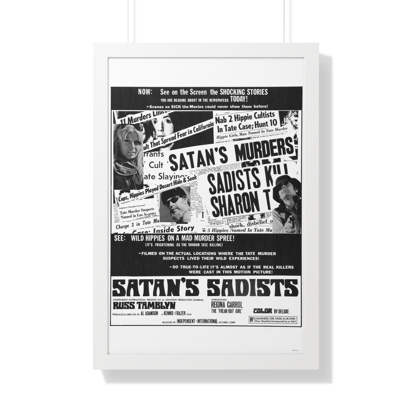 SATAN'S SADISTS 1969 - Framed Movie Poster-20" x 30"-The Sticker Space