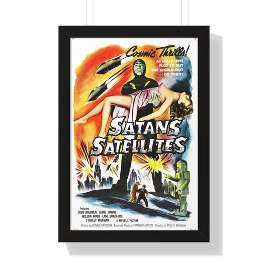 SATAN'S SATELITES 1958 - Framed Movie Poster-16″ x 24″-The Sticker Space