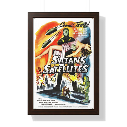 SATAN'S SATELITES 1958 - Framed Movie Poster-16″ x 24″-The Sticker Space