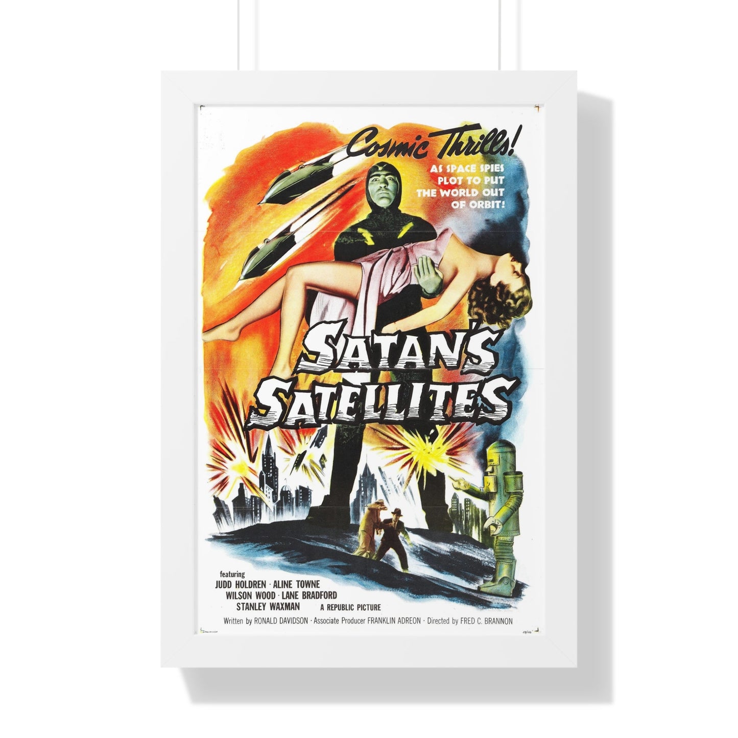 SATAN'S SATELITES 1958 - Framed Movie Poster-16″ x 24″-The Sticker Space