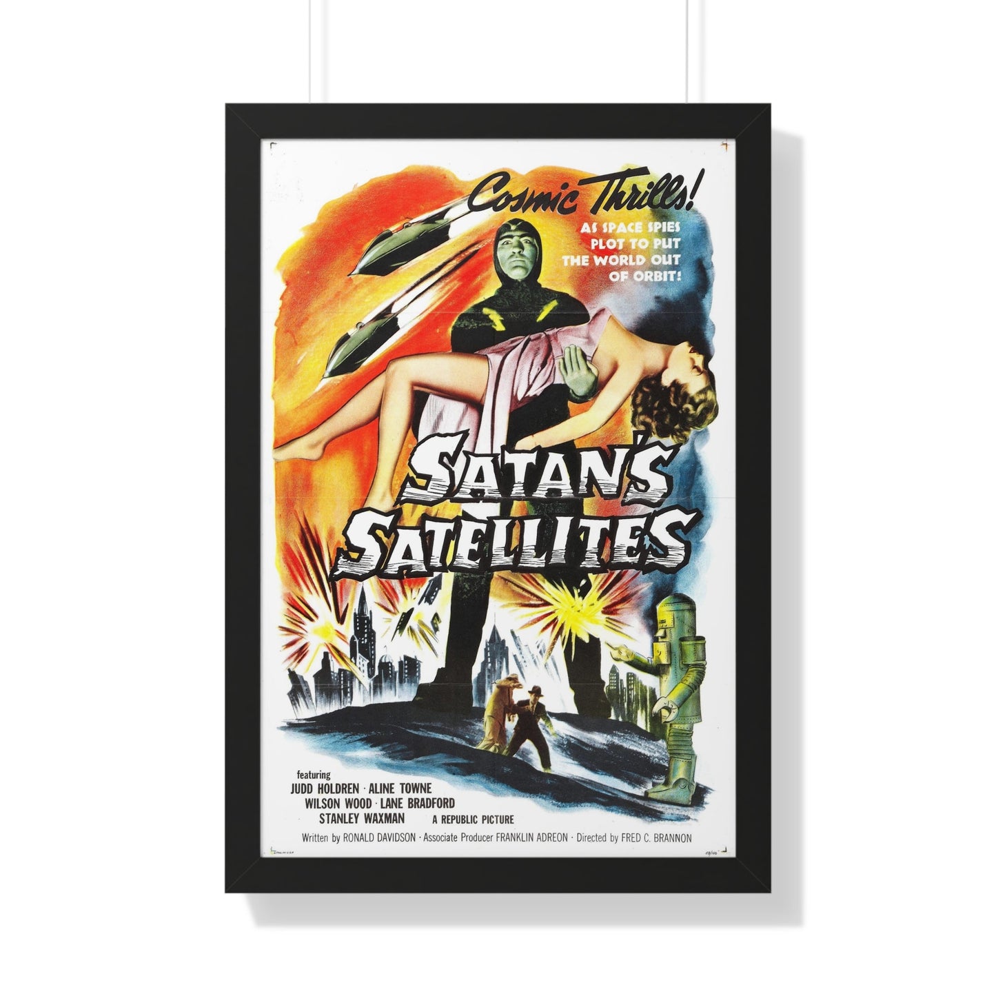 SATAN'S SATELITES 1958 - Framed Movie Poster-20" x 30"-The Sticker Space