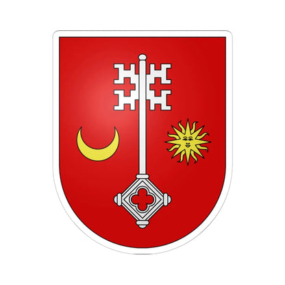 Satigny-coat of arms (Switzerland) (Coat of Arms) STICKER Vinyl Kiss-Cut Decal 6 Inch White - The Sticker Space