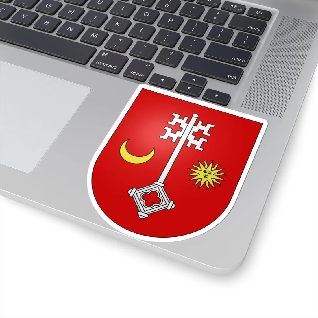 Satigny-coat of arms (Switzerland) (Coat of Arms) STICKER Vinyl Kiss-Cut Decal - The Sticker Space