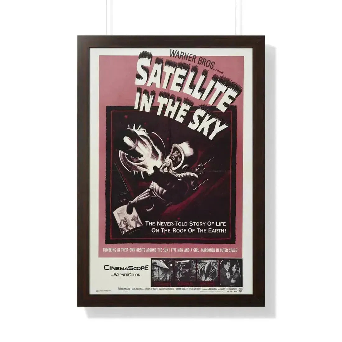 SATTELITE IN THE SKY 1956 - Framed Movie Poster 20" x 30" Walnut - The Sticker Space
