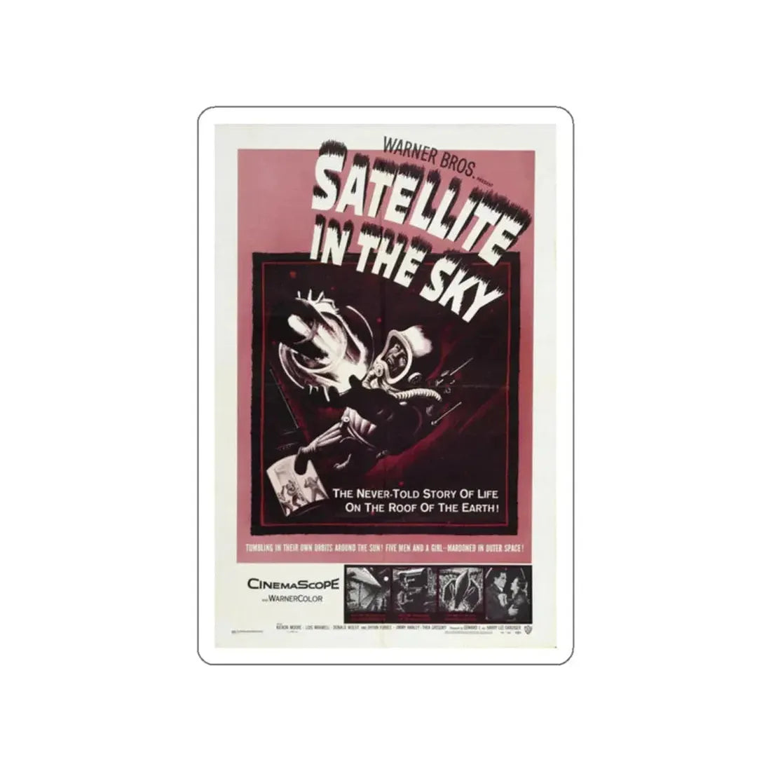 SATTELITE IN THE SKY 1956 Movie Poster STICKER Vinyl Die-Cut Decal 2 Inch - The Sticker Space