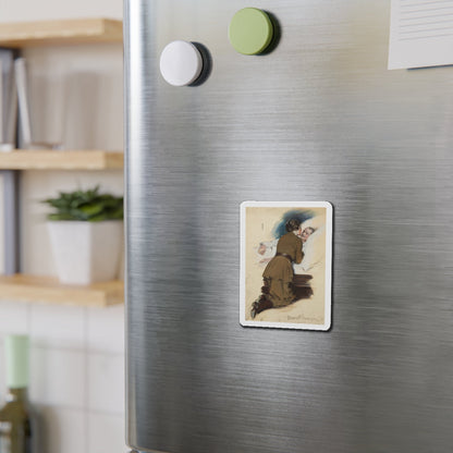 Saturday Evening Post illustration (4) (Magazine Illustration) Refrigerator Magnet-The Sticker Space