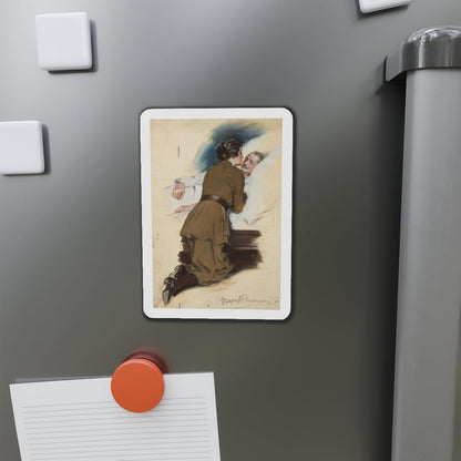 Saturday Evening Post illustration (4) (Magazine Illustration) Refrigerator Magnet-The Sticker Space