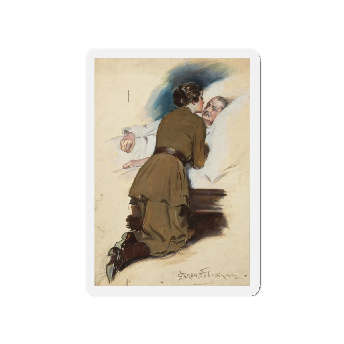 Saturday Evening Post illustration (4) (Magazine Illustration) Refrigerator Magnet-4 Inch-The Sticker Space