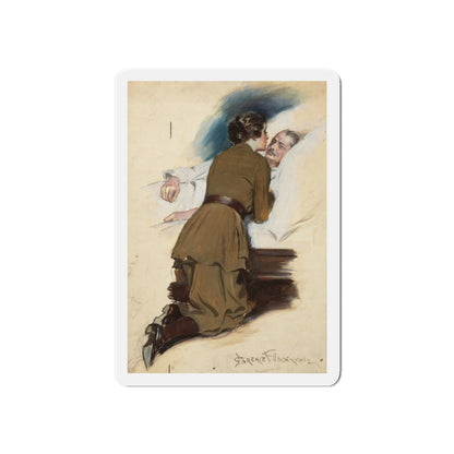 Saturday Evening Post illustration (4) (Magazine Illustration) Refrigerator Magnet-6 × 6"-The Sticker Space