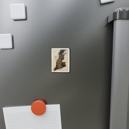 Saturday Evening Post illustration (4) (Magazine Illustration) Refrigerator Magnet-The Sticker Space