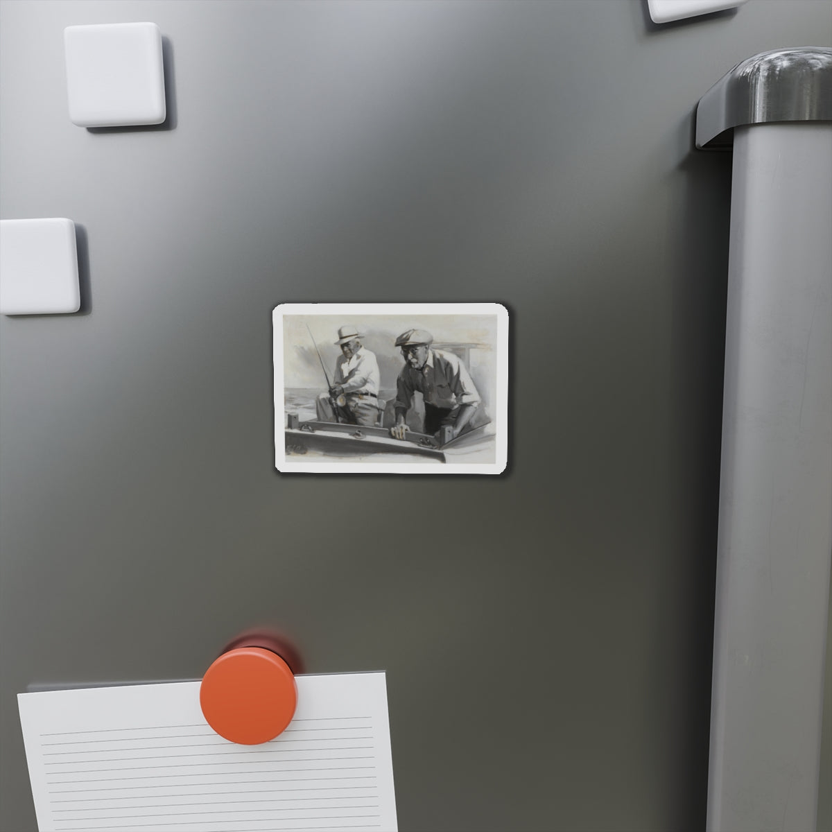 Saturday Evening Post illustration (Magazine Illustration) Refrigerator Magnet-The Sticker Space