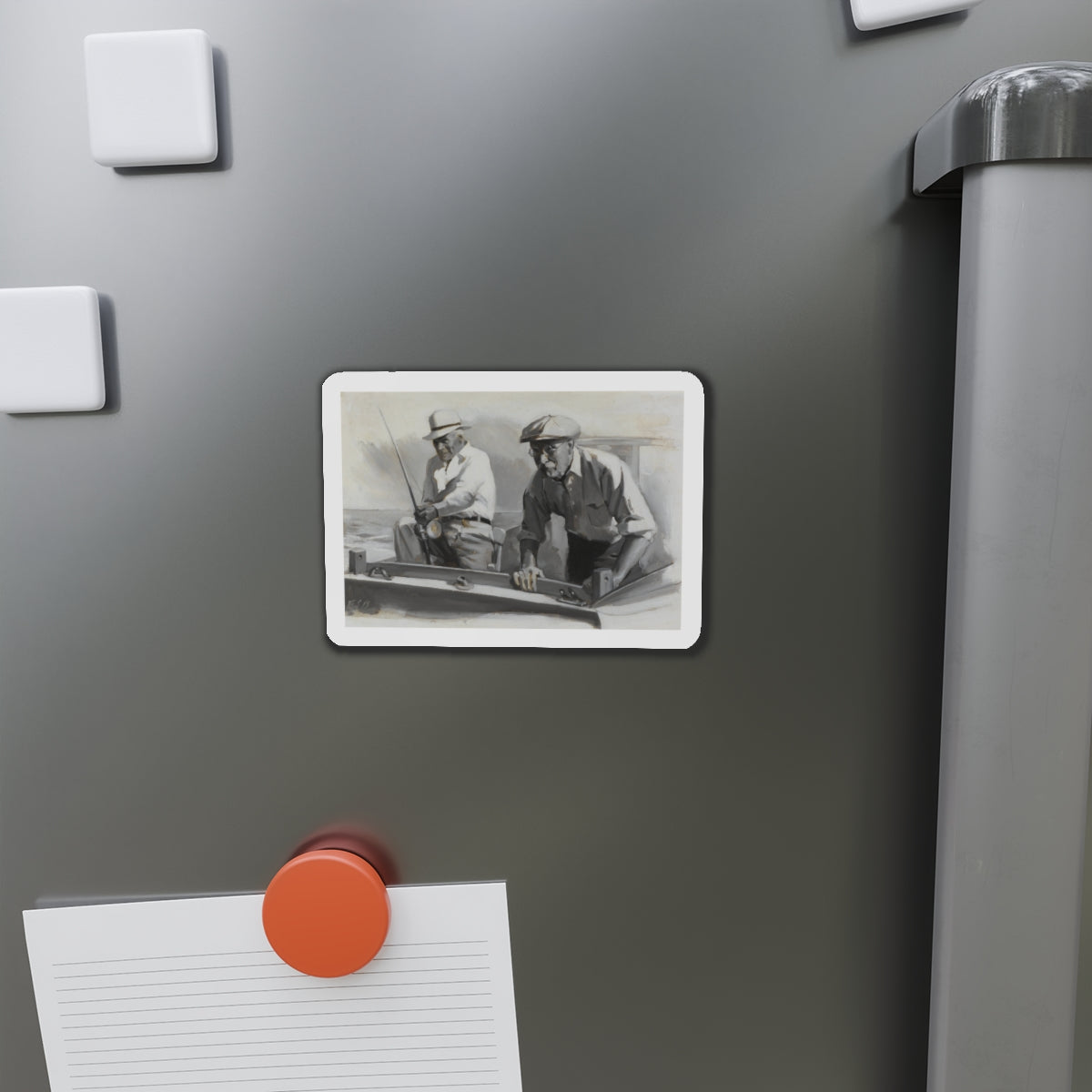 Saturday Evening Post illustration (Magazine Illustration) Refrigerator Magnet-The Sticker Space