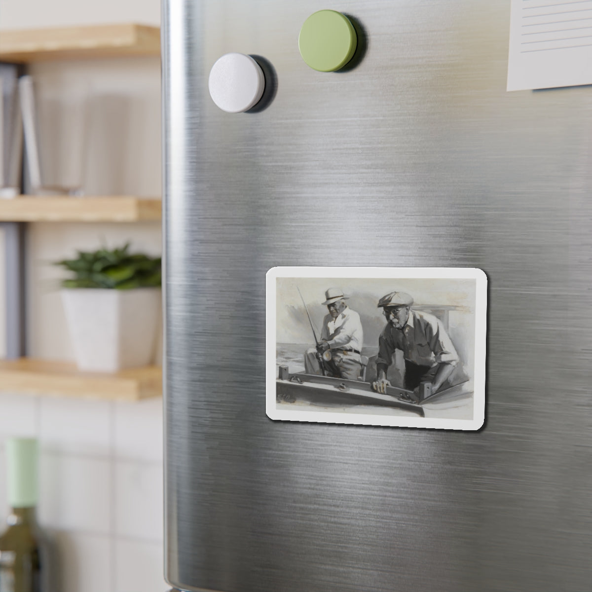 Saturday Evening Post illustration (Magazine Illustration) Refrigerator Magnet-The Sticker Space