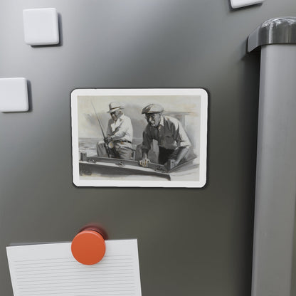 Saturday Evening Post illustration (Magazine Illustration) Refrigerator Magnet-The Sticker Space