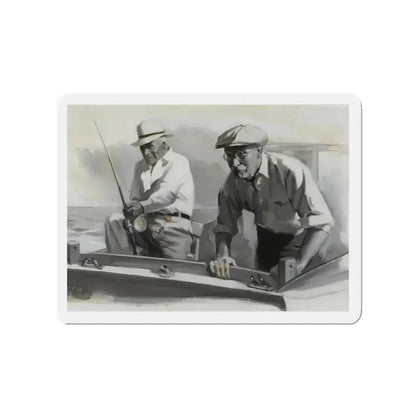 Saturday Evening Post illustration (Magazine Illustration) Refrigerator Magnet 2 Inch Die-Cut - The Sticker Space