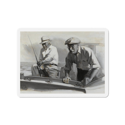 Saturday Evening Post illustration (Magazine Illustration) Refrigerator Magnet-2" x 2"-The Sticker Space