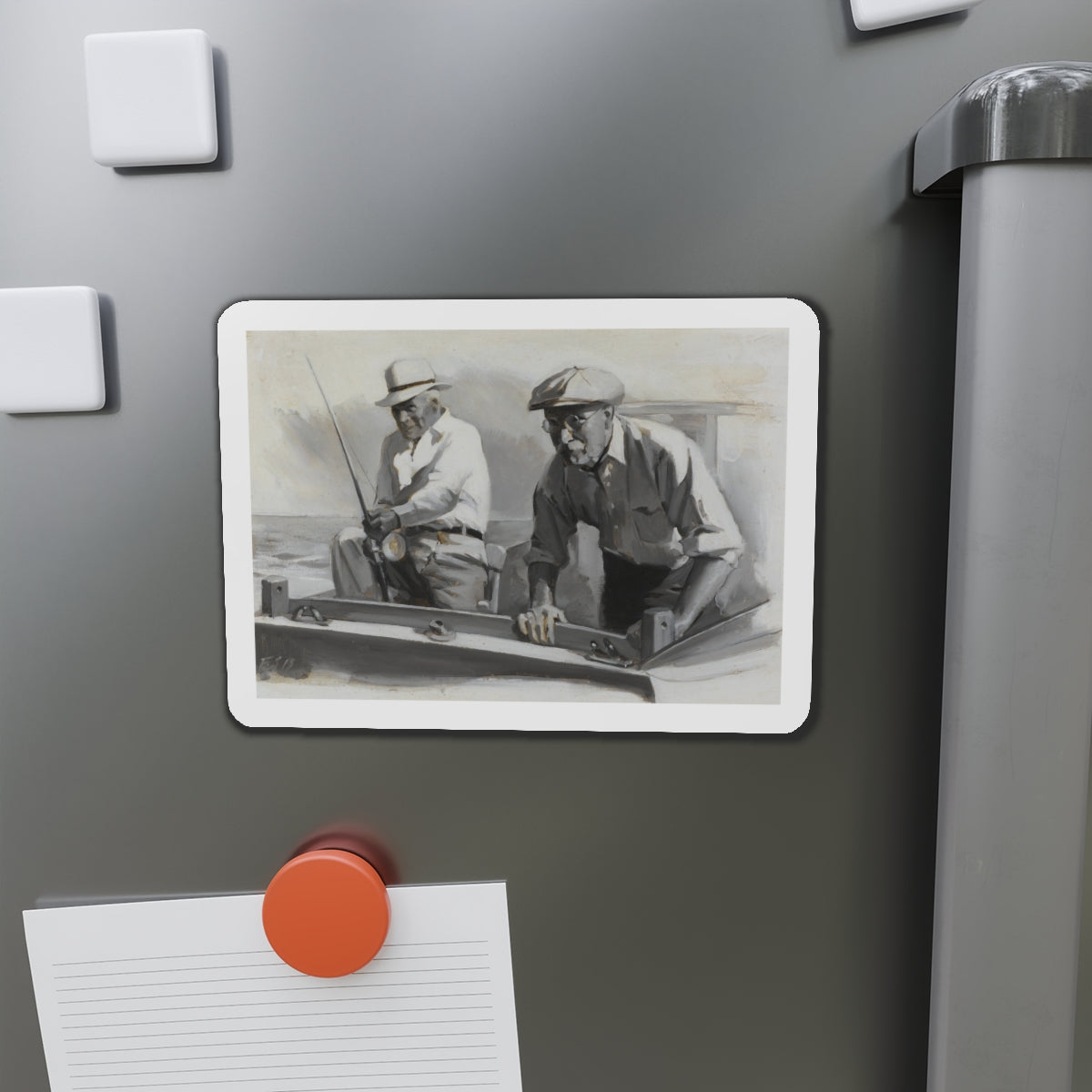 Saturday Evening Post illustration (Magazine Illustration) Refrigerator Magnet-The Sticker Space