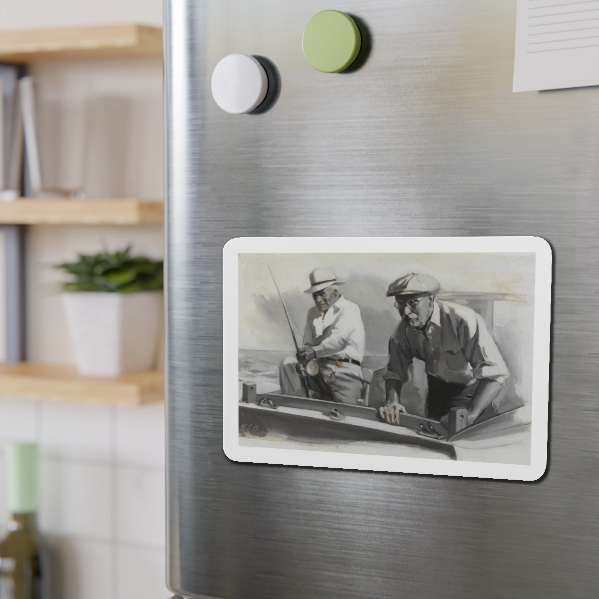 Saturday Evening Post illustration (Magazine Illustration) Refrigerator Magnet-The Sticker Space