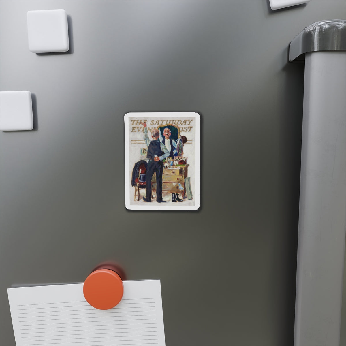 Saturday Evening Post preliminary cover study (Magazine Illustration) Refrigerator Magnet-The Sticker Space