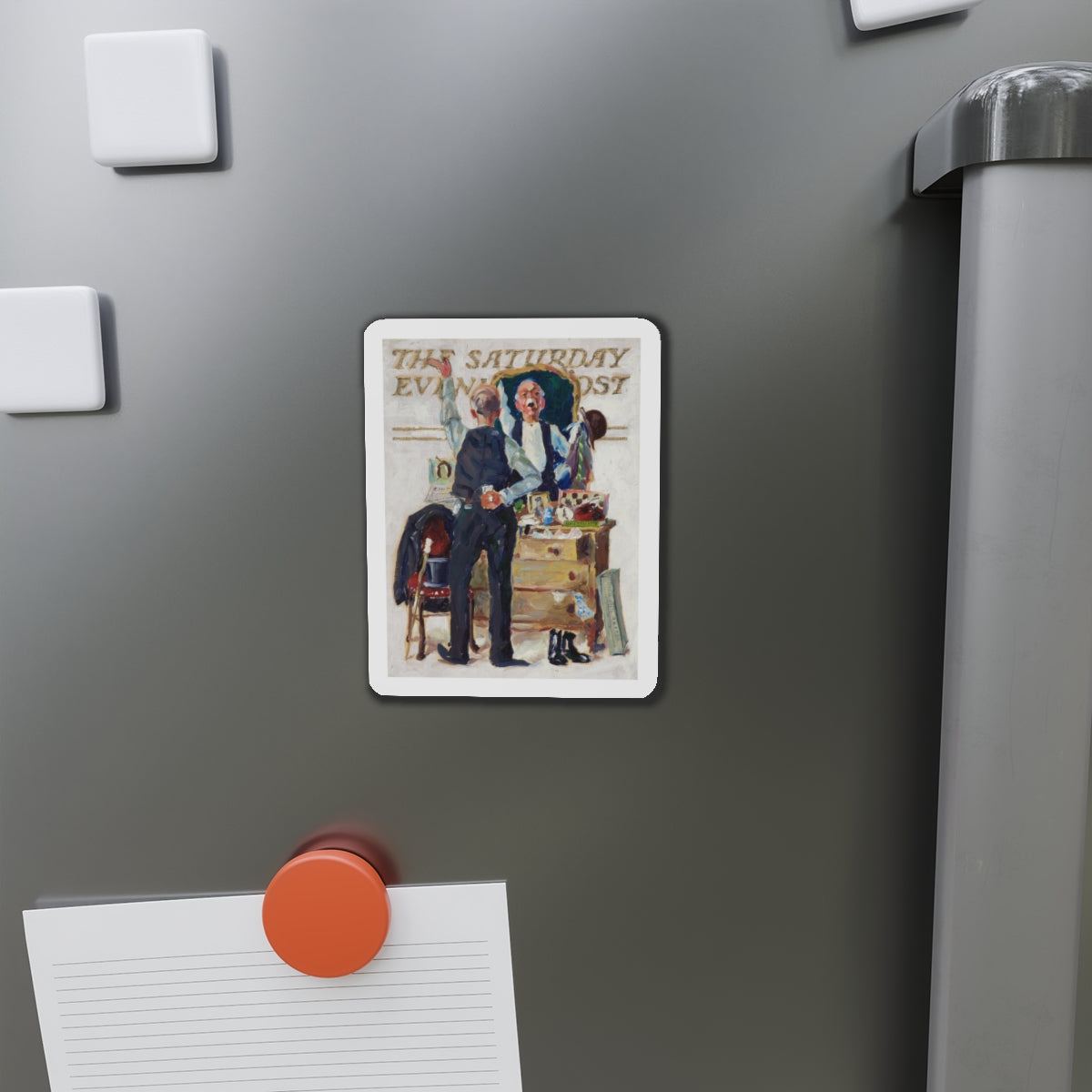 Saturday Evening Post preliminary cover study (Magazine Illustration) Refrigerator Magnet-The Sticker Space