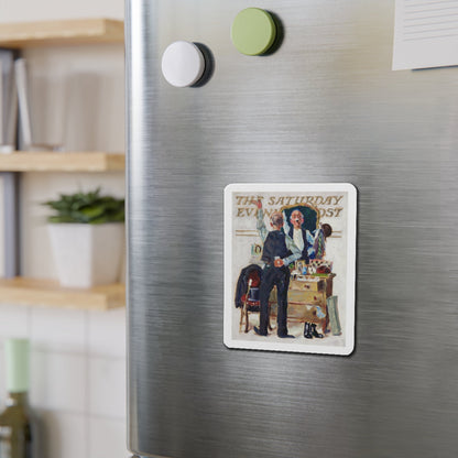 Saturday Evening Post preliminary cover study (Magazine Illustration) Refrigerator Magnet-The Sticker Space