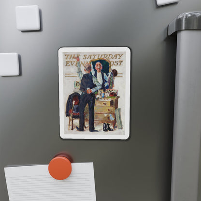 Saturday Evening Post preliminary cover study (Magazine Illustration) Refrigerator Magnet-The Sticker Space