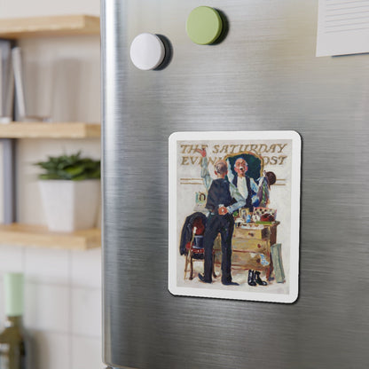 Saturday Evening Post preliminary cover study (Magazine Illustration) Refrigerator Magnet-The Sticker Space