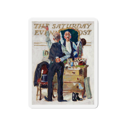 Saturday Evening Post preliminary cover study (Magazine Illustration) Refrigerator Magnet-4 Inch-The Sticker Space