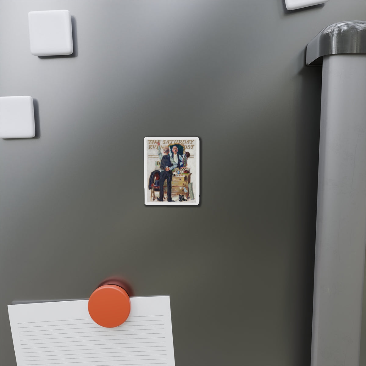 Saturday Evening Post preliminary cover study (Magazine Illustration) Refrigerator Magnet-The Sticker Space