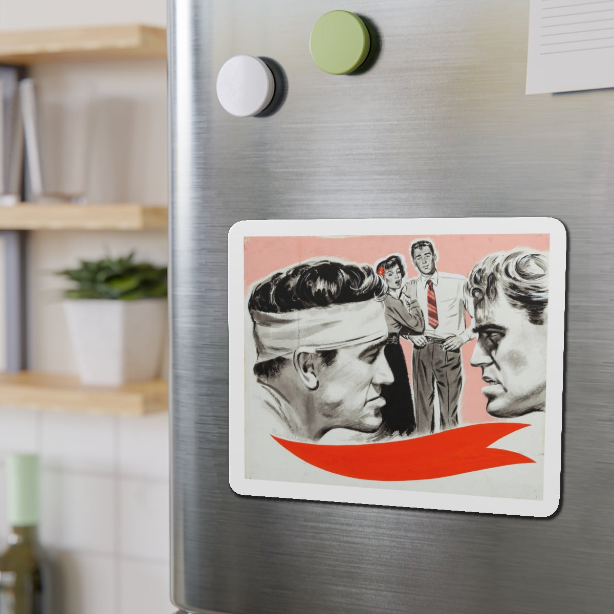 Saturday Home Magazine Illustration (King Features Syndicate, 1948) (Magazine Illustration) Refrigerator Magnet-The Sticker Space