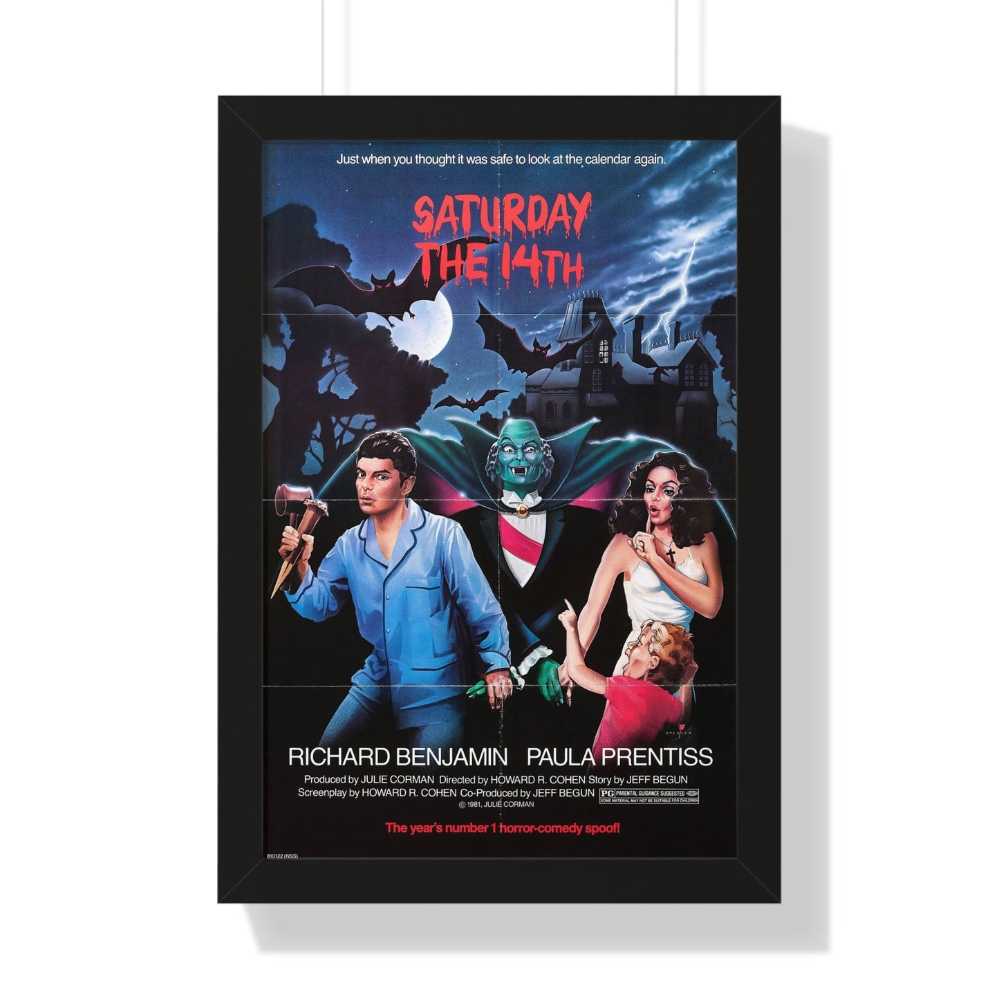 SATURDAY THE 14TH 1981 - Framed Movie Poster-16″ x 24″-The Sticker Space