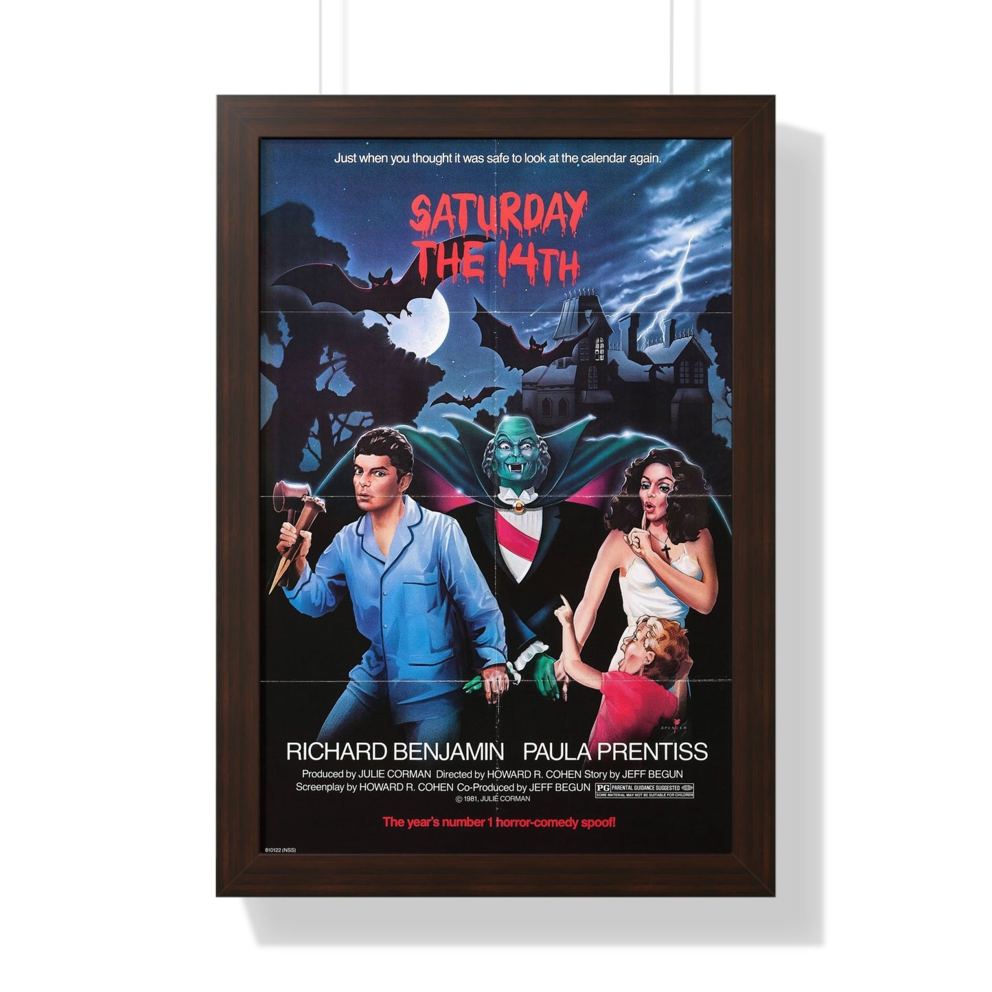 SATURDAY THE 14TH 1981 - Framed Movie Poster-16″ x 24″-The Sticker Space