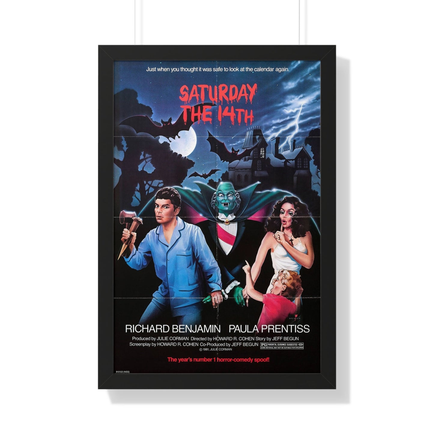 SATURDAY THE 14TH 1981 - Framed Movie Poster-20" x 30"-The Sticker Space