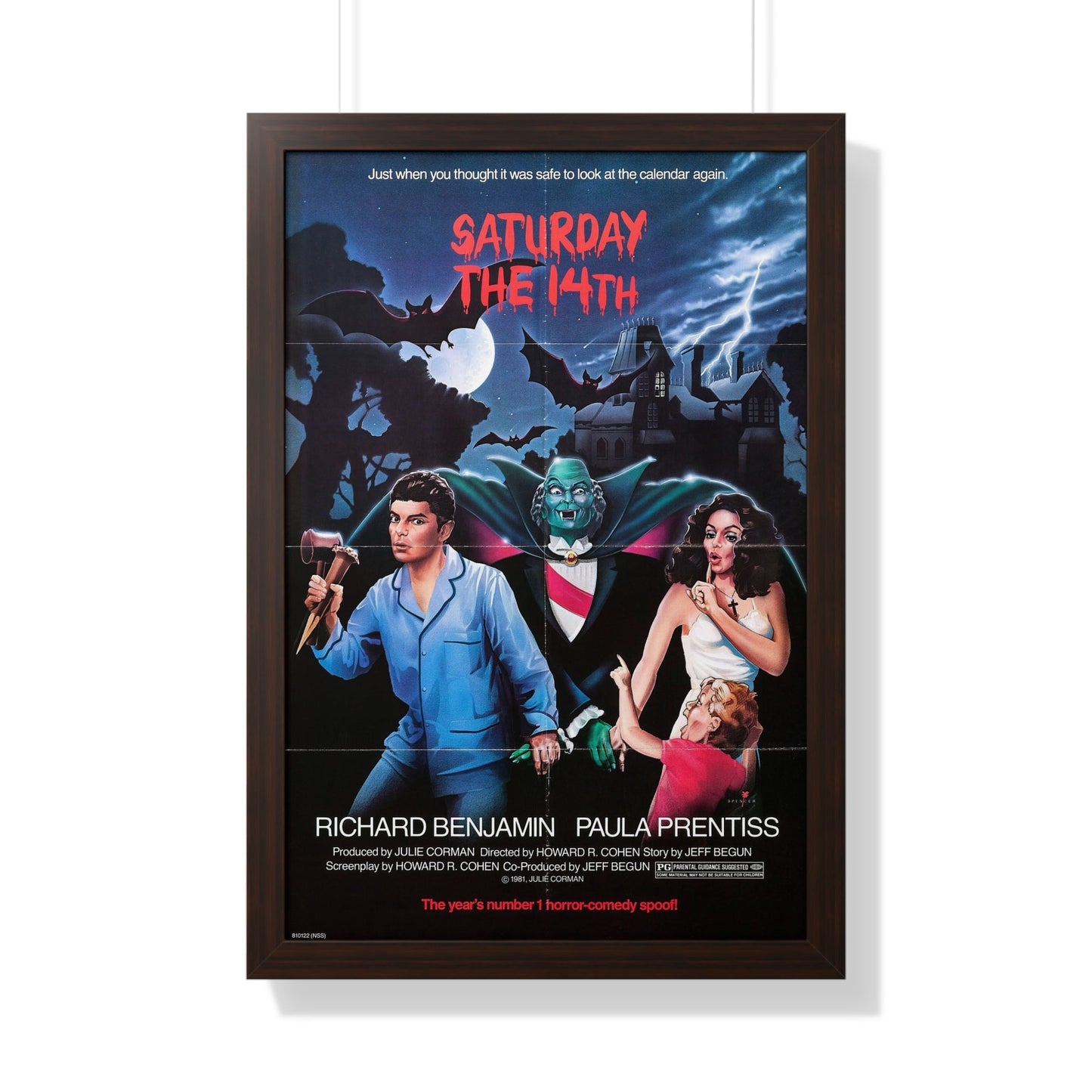 SATURDAY THE 14TH 1981 - Framed Movie Poster-20" x 30"-The Sticker Space