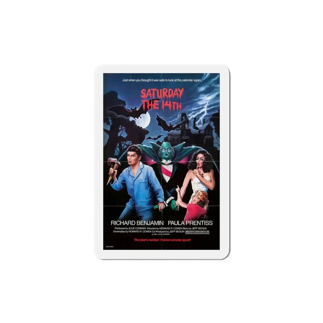 Saturday the 14th 1981 Movie Poster Refrigerator Magnet 4 Inch - The Sticker Space