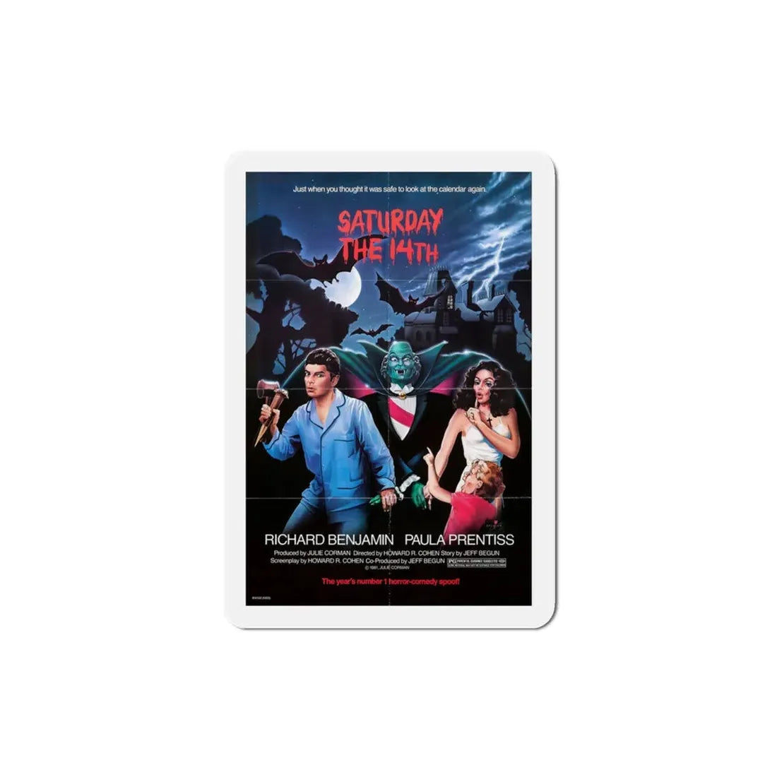 Saturday the 14th 1981 Movie Poster Refrigerator Magnet - The Sticker Space